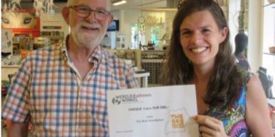 Cheque van de Wereldwinkel